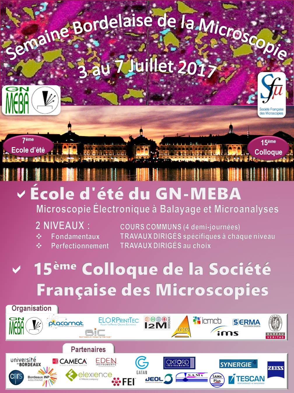 Ecole d'�t� Bordeaux 2017 - affiche