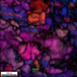Cartographie TKD d'orientation des grains d'un échantillon métallique